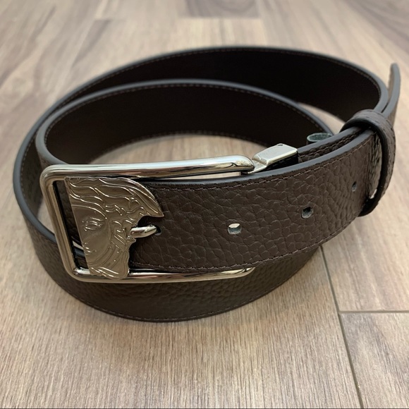 Versace Collection Other - VERSACE COLLECTION Half Medusa Leather Belt Brown
